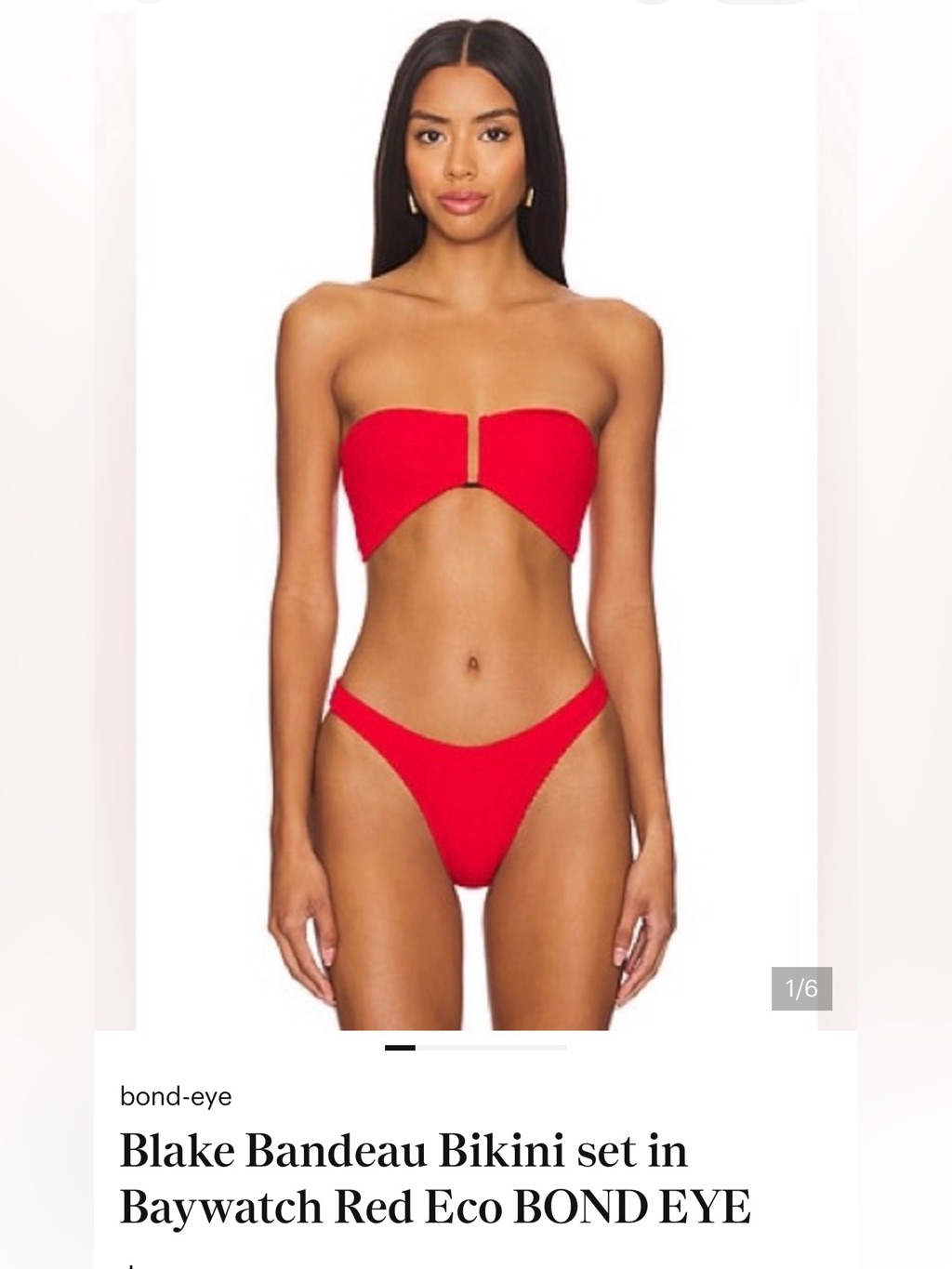 Two Piece Bikini Bond-Eye In Baywatch Red